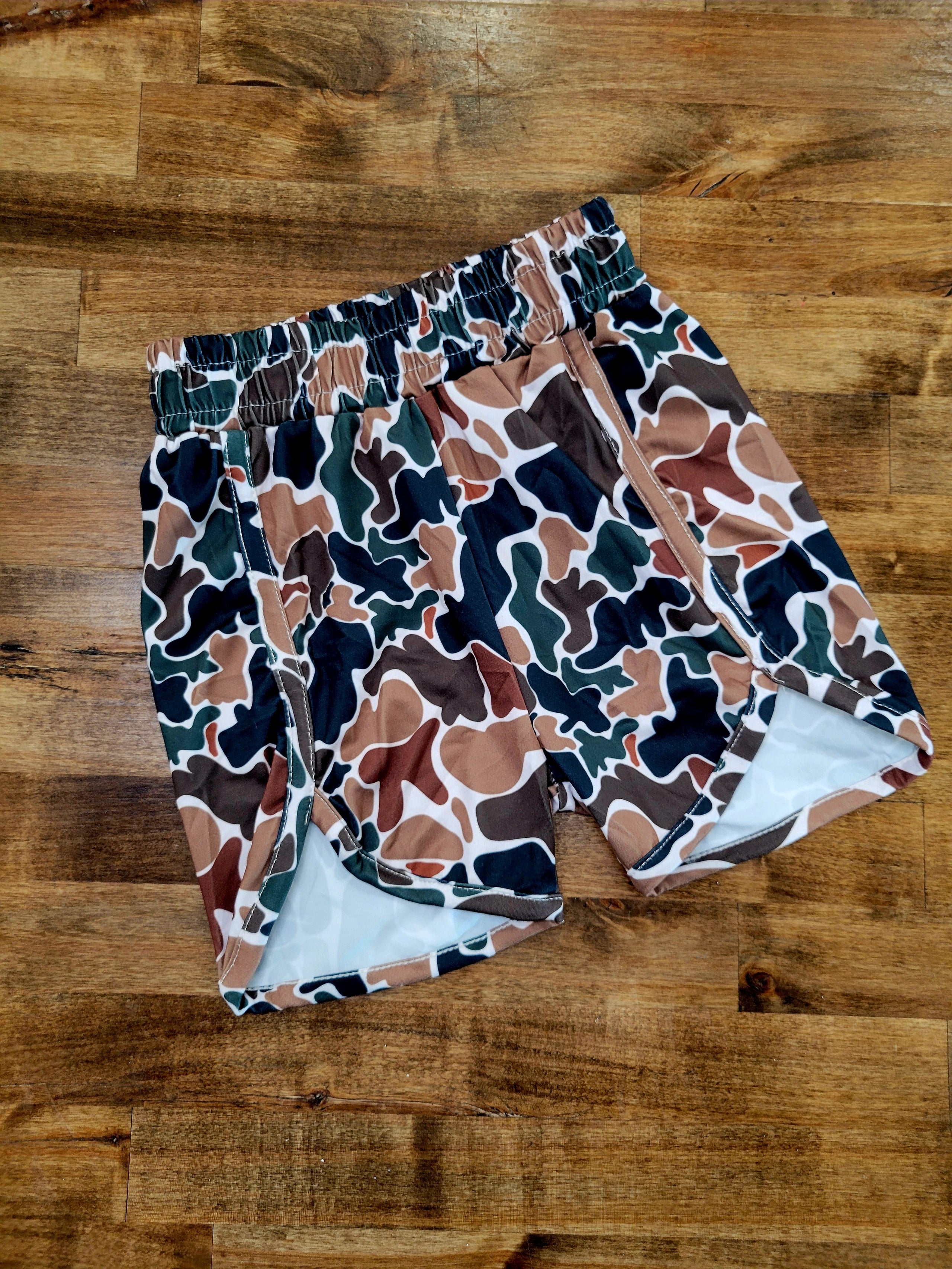 High waisted camo shorts discount